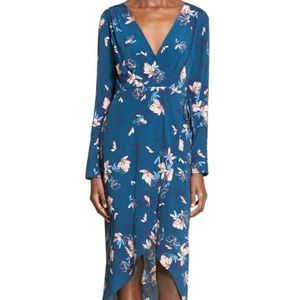 Anthro [ASTR] floral tulip faux wrap dress